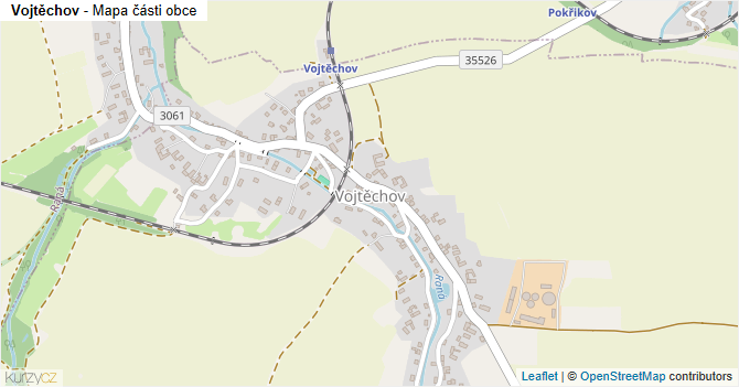Vojtěchov - mapa části obce