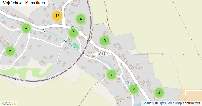 Vojtěchov - mapa firem