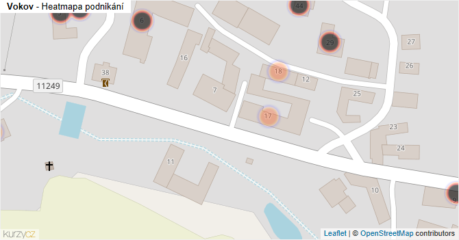 Vokov - mapa podnikání