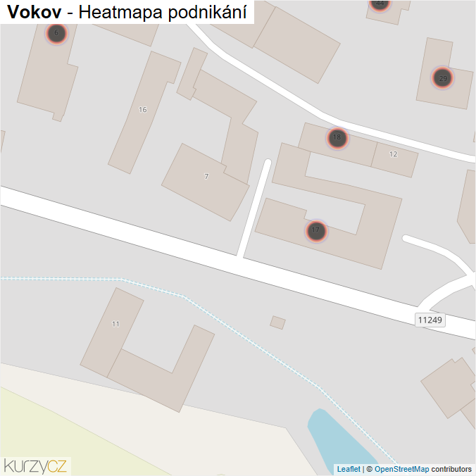 Mapa Vokov - Firmy v obci.