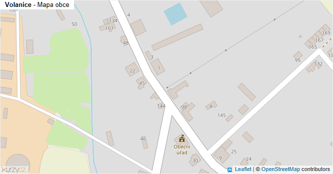 Volanice - mapa obce