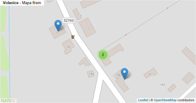 Volanice - mapa firem