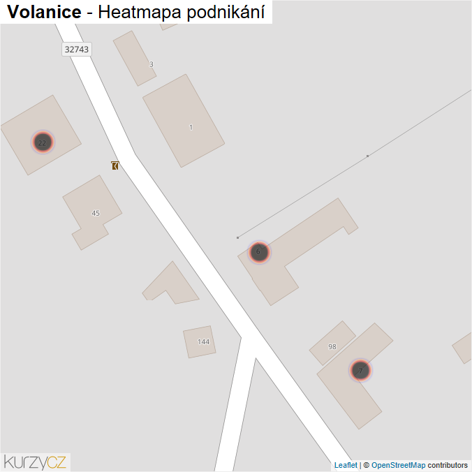 Mapa Volanice - Firmy v obci.