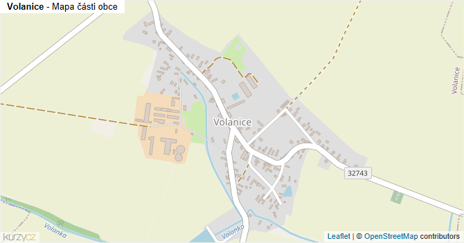 Volanice - mapa části obce