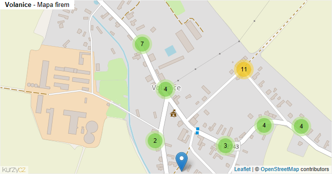 Volanice - mapa firem