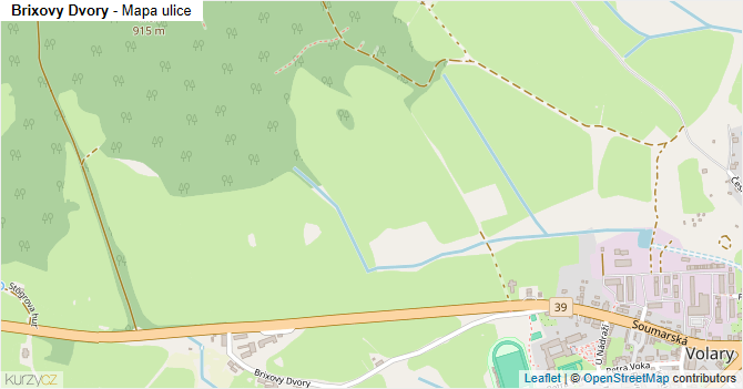 Brixovy Dvory - mapa ulice