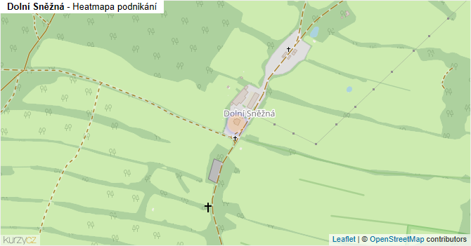 Dolní Sněžná - mapa podnikání