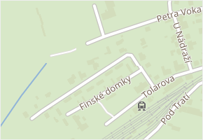 Finské domky v obci Volary - mapa ulice