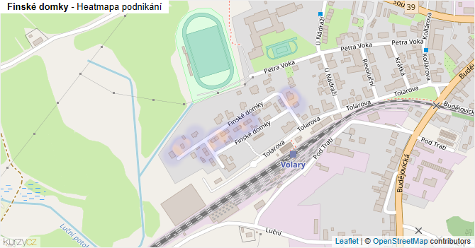 Finské domky - mapa podnikání