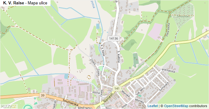 K. V. Raise - mapa ulice