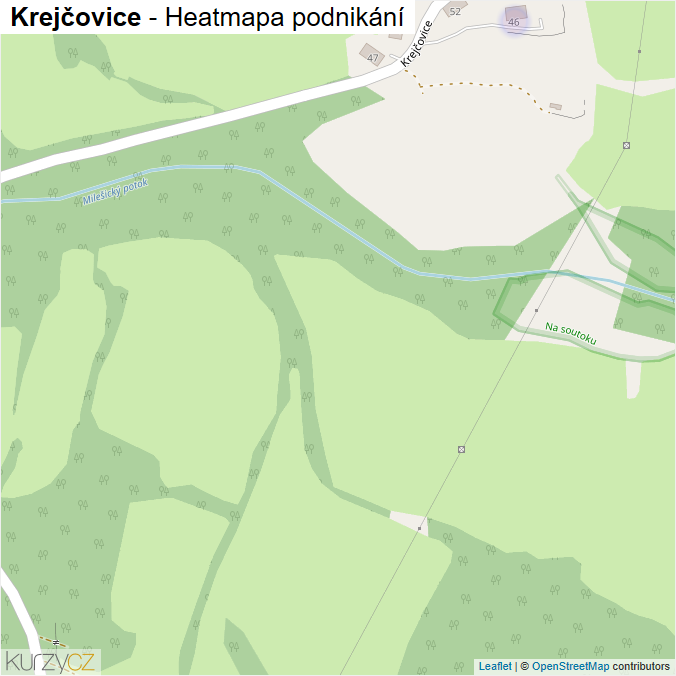 Mapa Krejčovice - Firmy v ulici.