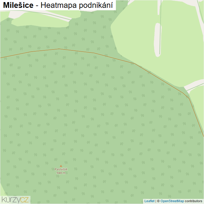 Mapa Milešice - Firmy v ulici.