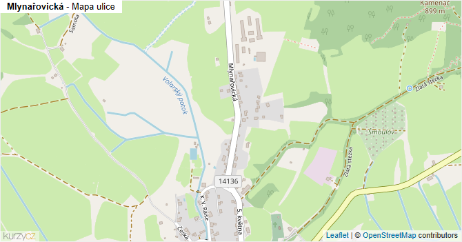 Mlynařovická - mapa ulice