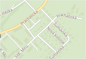 Nová kolonie v obci Volary - mapa ulice