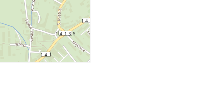 Pod Kostelem v obci Volary - mapa ulice