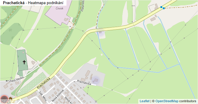 Prachatická - mapa podnikání