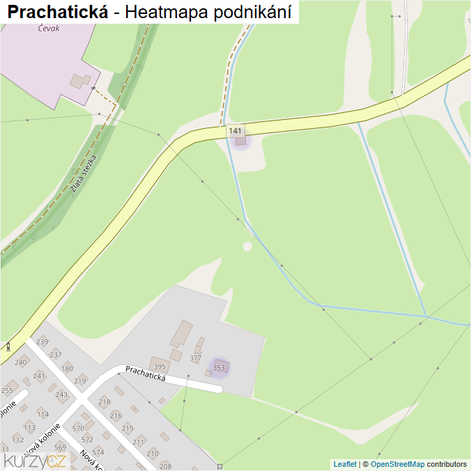 Mapa Prachatická - Firmy v ulici.
