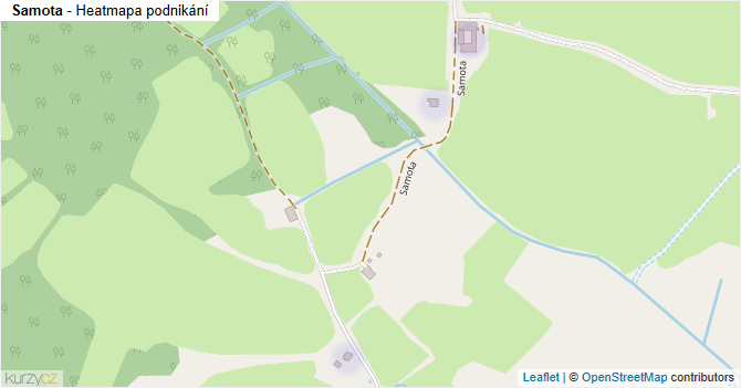 Samota - mapa podnikání