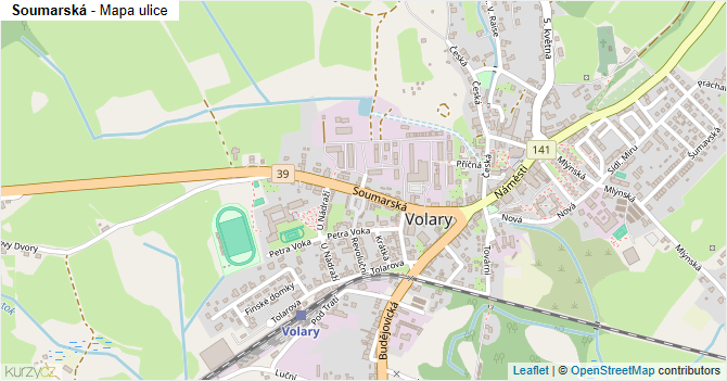 Soumarská - mapa ulice