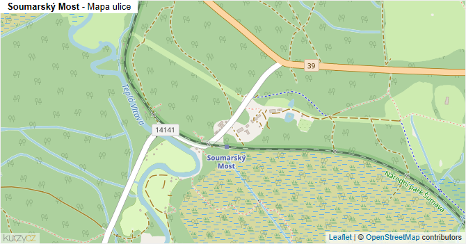 Soumarský Most - mapa ulice