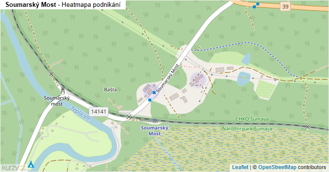 Soumarský Most - mapa podnikání