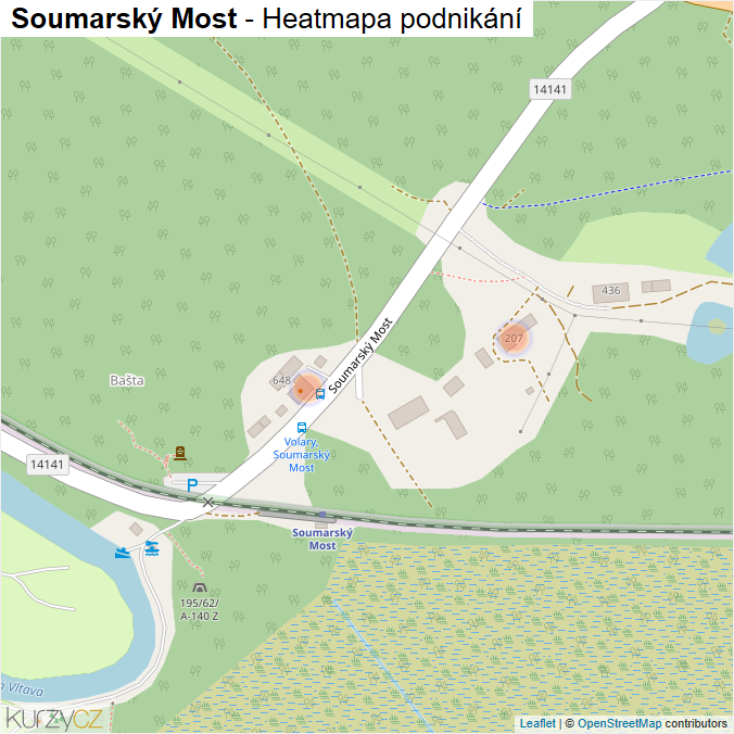 Mapa Soumarský Most - Firmy v ulici.