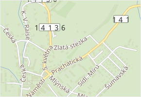 Zlatá stezka v obci Volary - mapa ulice
