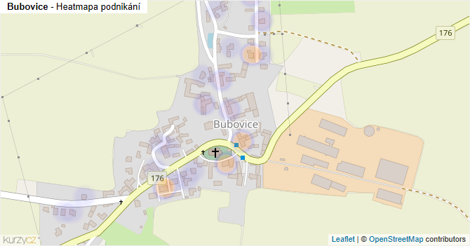 Bubovice - mapa podnikání