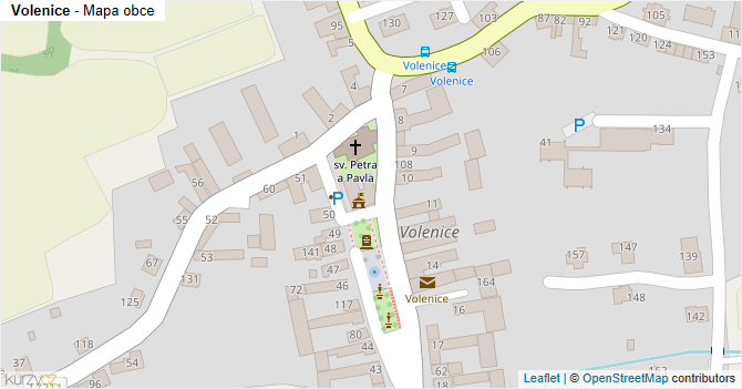 Volenice - mapa obce