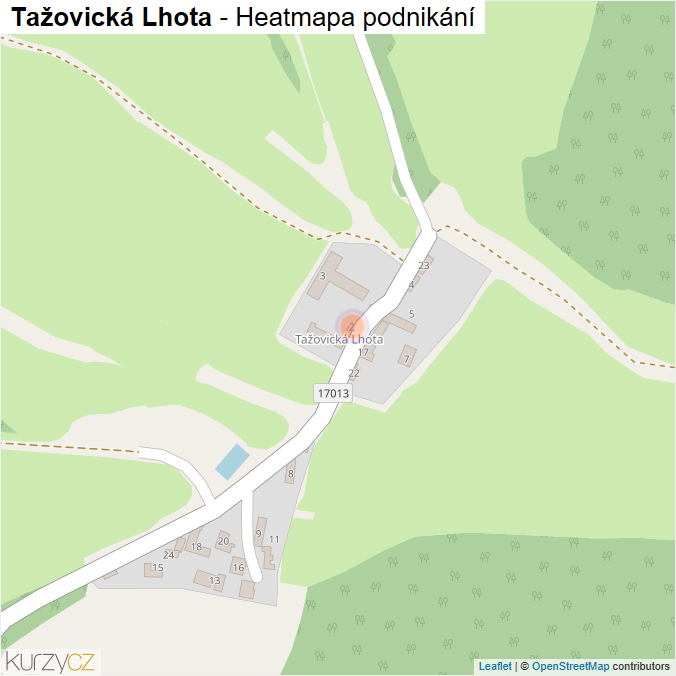 Mapa Tažovická Lhota - Firmy v části obce.