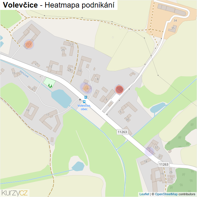 Mapa Volevčice - Firmy v části obce.