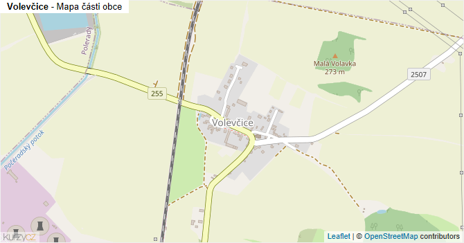 Volevčice - mapa části obce