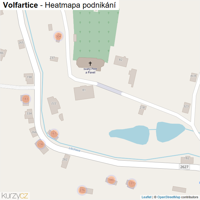 Mapa Volfartice - Firmy v obci.