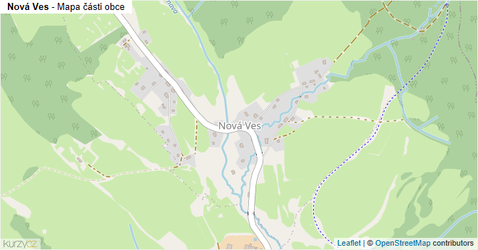 Nová Ves - mapa části obce