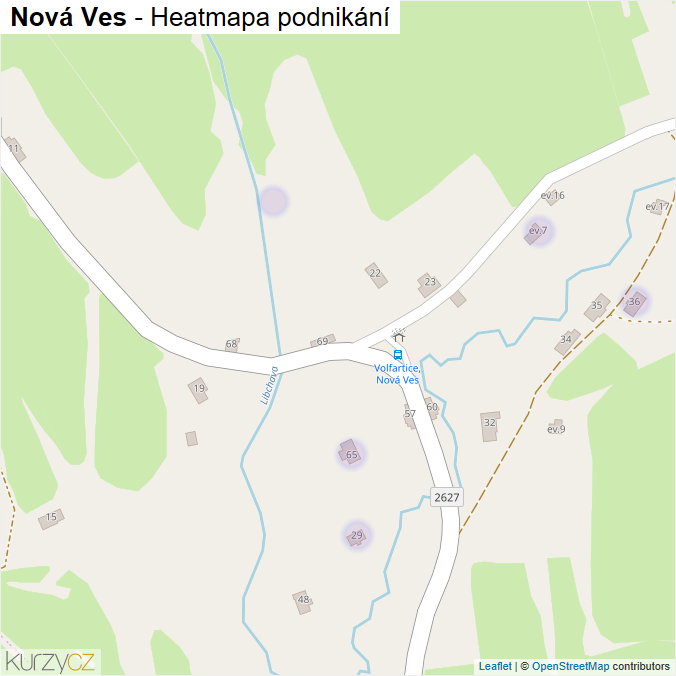 Mapa Nová Ves - Firmy v části obce.