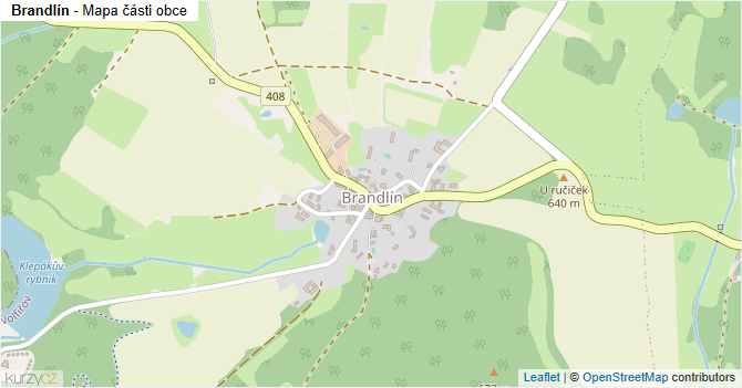Brandlín - mapa části obce