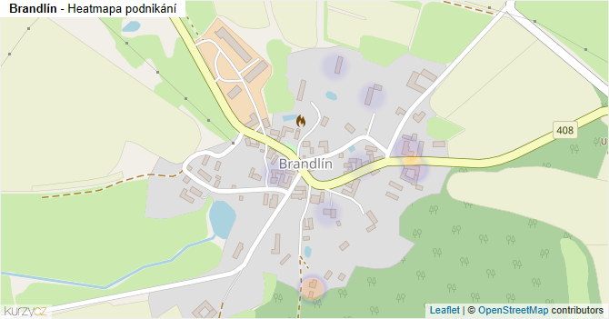 Brandlín - mapa podnikání