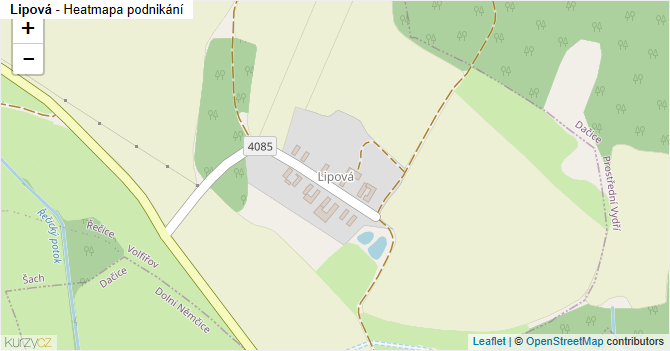 Lipová - mapa podnikání