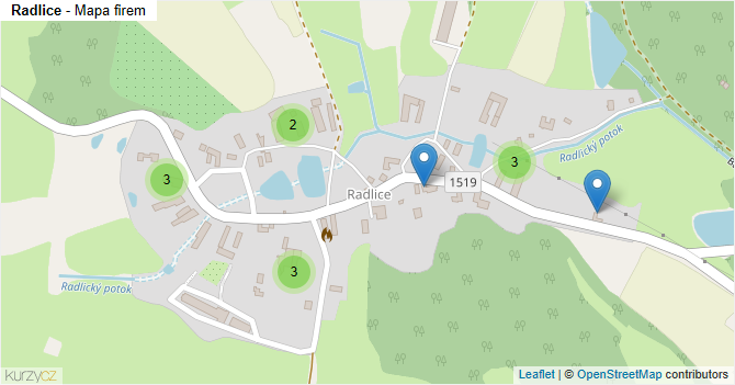Radlice - mapa firem