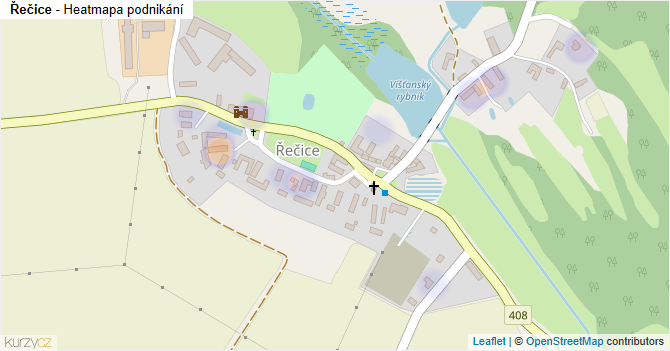 Řečice - mapa podnikání