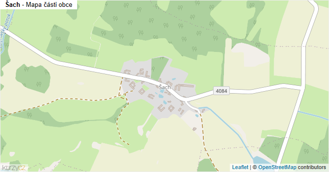 Šach - mapa části obce