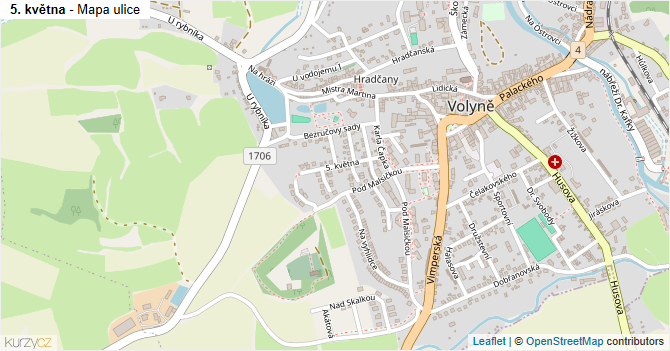 5. května - mapa ulice