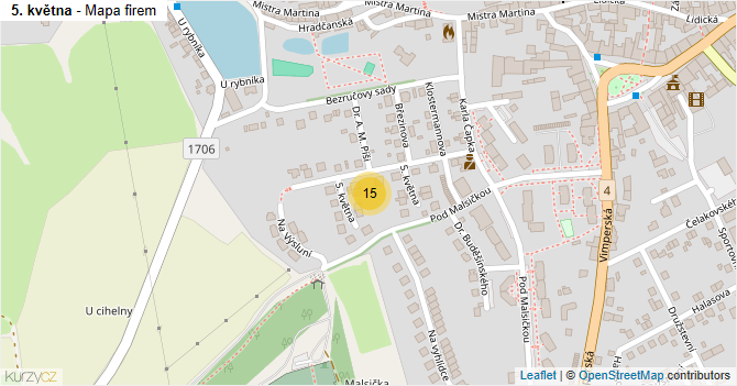 5. května - mapa firem
