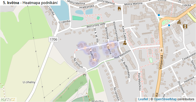 5. května - mapa podnikání