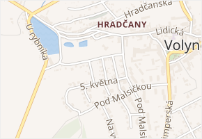Březinova v obci Volyně - mapa ulice