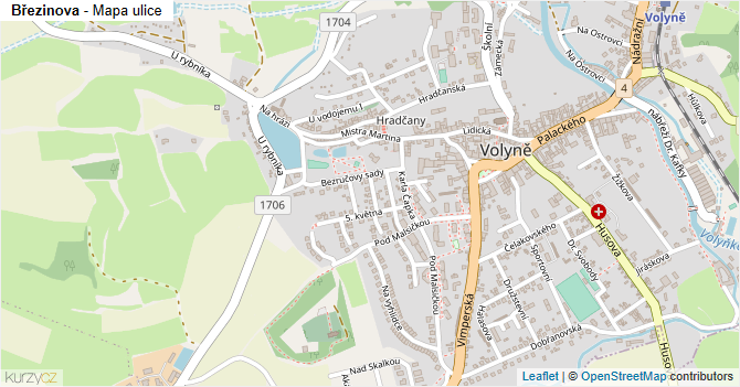 Březinova - mapa ulice