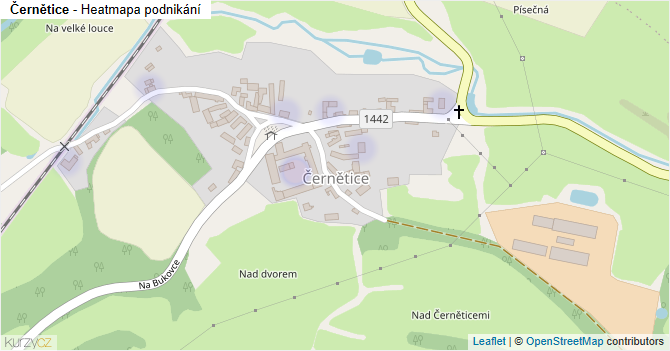 Černětice - mapa podnikání