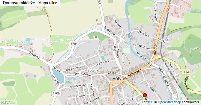 Domova mládeže - mapa ulice