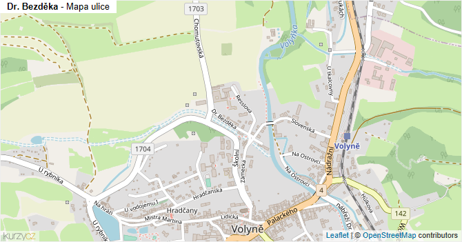 Dr. Bezděka - mapa ulice