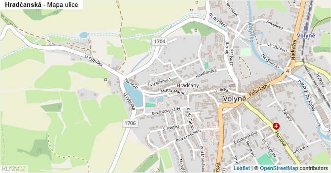 Hradčanská - mapa ulice